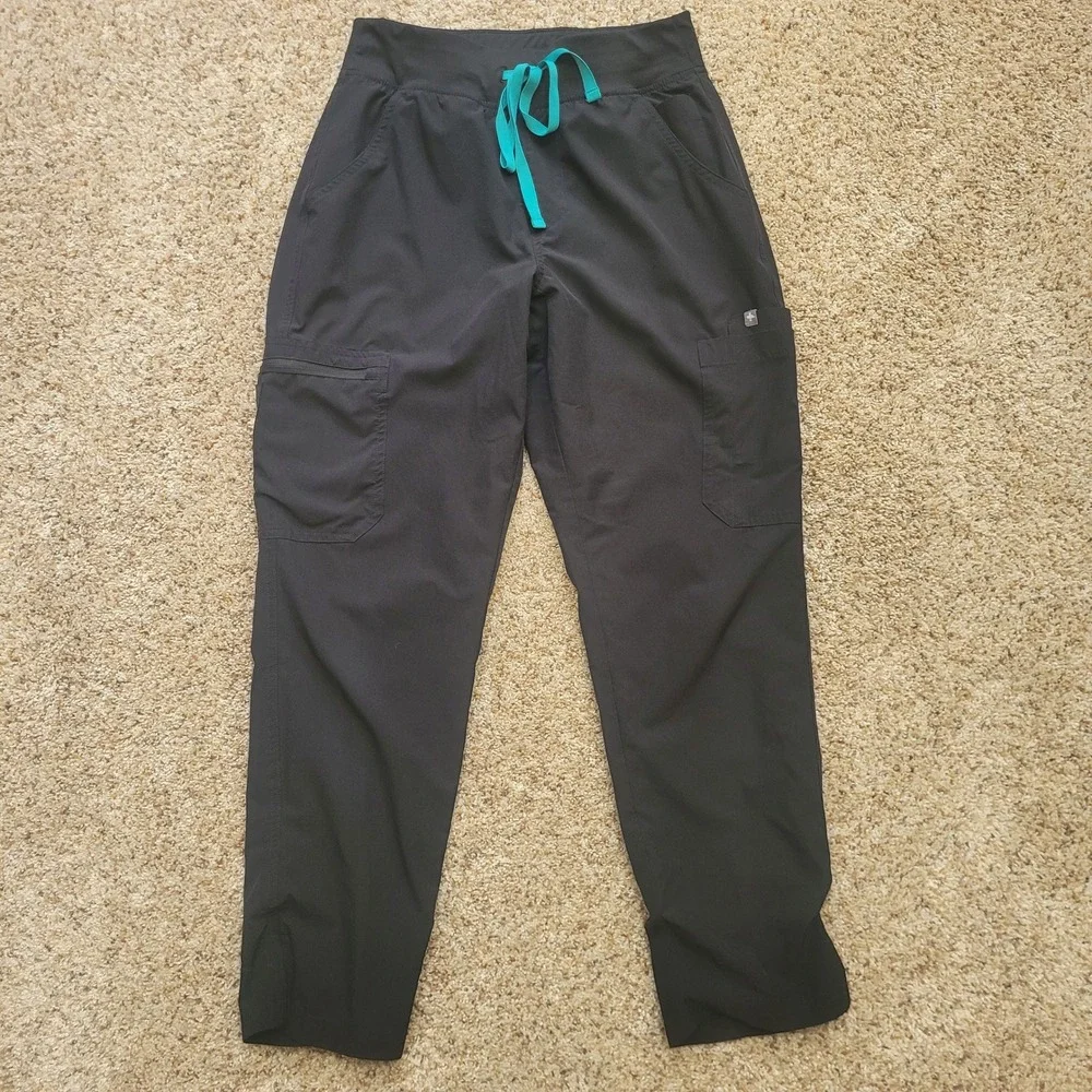 FIGS Technical‎ Collection Black Scrub Pants Womens Small  W23SW2007P
